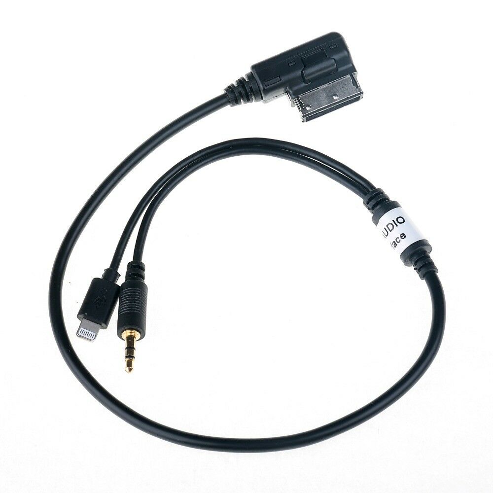 1x AMI MDI MMI 3.5 mm AUX Interface Adapter Car Audio Cable for Audi VW