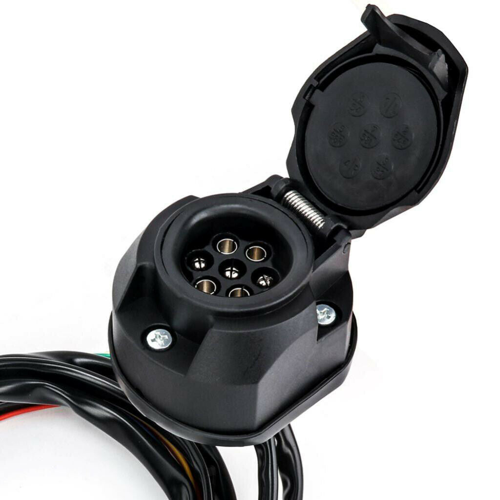 7 Pin Trailer Socket Box Extension Cable 1.5m Wire Europe Trailer Connector