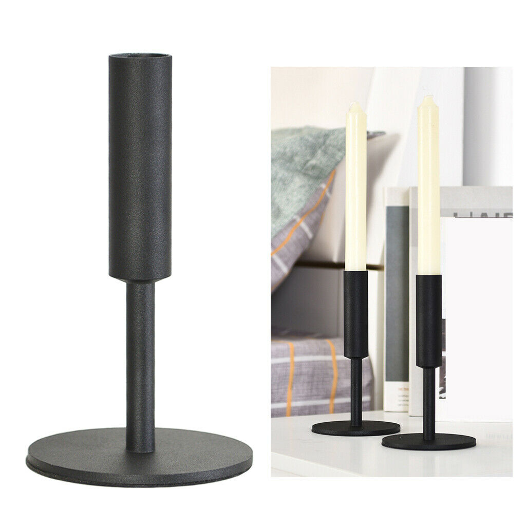 Retro Wrought Iron Candle Holders Single-head Candlestick Desktop Decoration