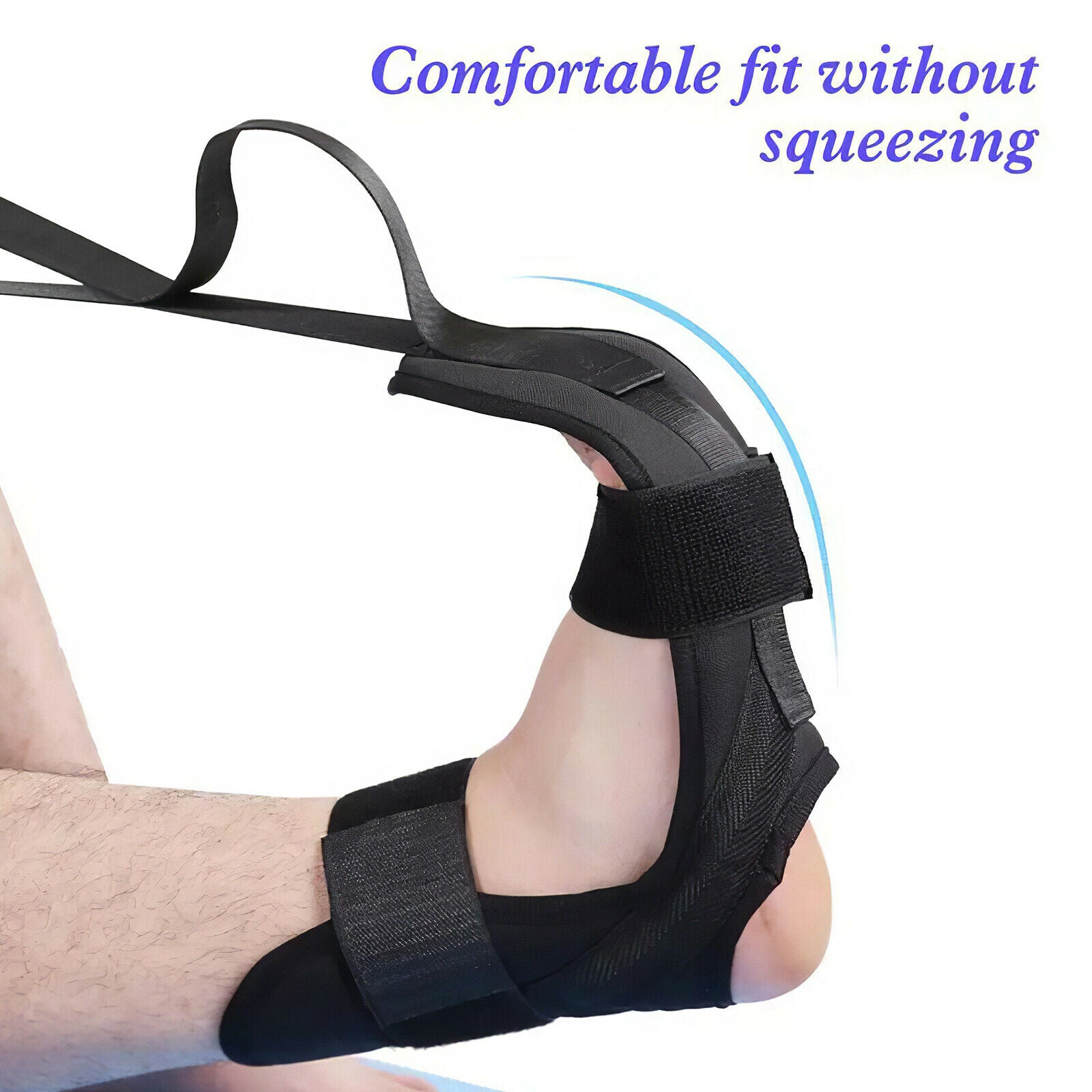 110cm 7Loops Yoga Stretch Strap Foot Stretcher Leg Training Correction Strap