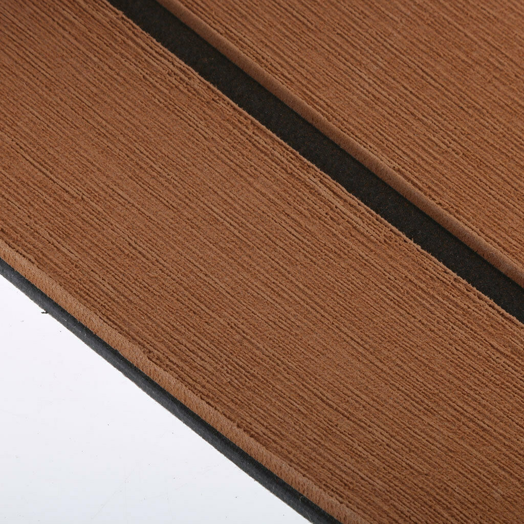 Self Adhesive Yacht EVA Foam Teak Synthetic Sheet Light Brown Black Stripe