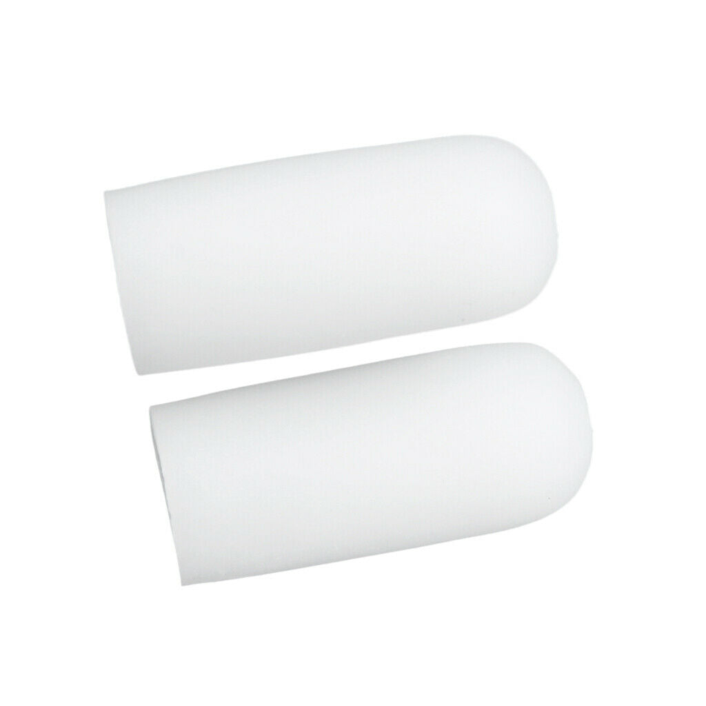 5 Pairs Soft Gel Toe Caps Cushion Pads for Calluses Reduce Friction White