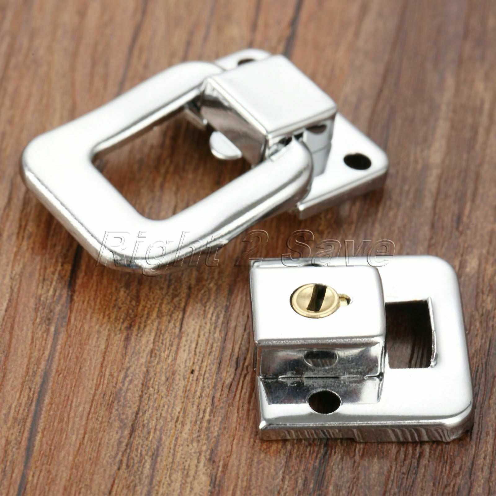 Cabinet Wardrobe Cupboard Drawer Jewelry Box Hasps Toggle Latch Lock & Key Set