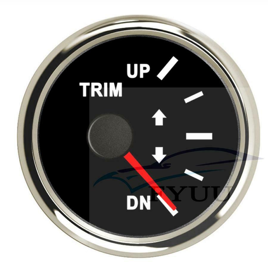 52mm Trim Gauge Meter UP-DN In Outboard Engine For Boat Marine 167-10ohms Black