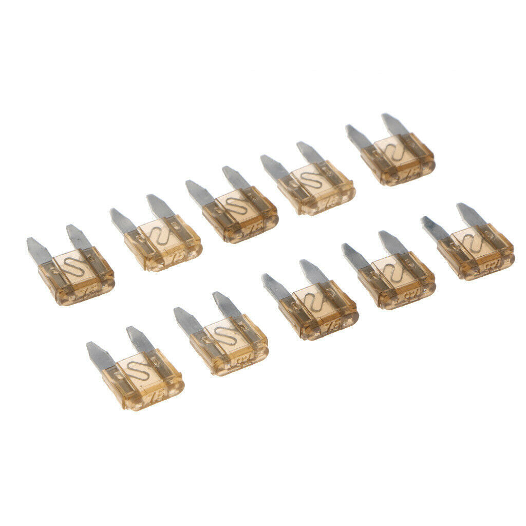 10 Pieces Mini 7.5A Blade Fuse Assortment Kit for Auto Car Truck Replacement