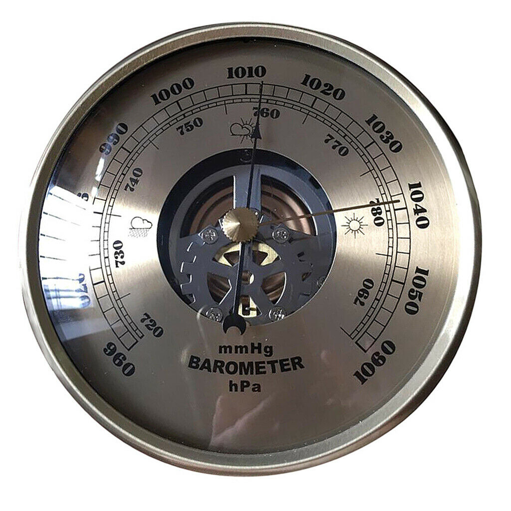 Home Weather Station Wall Decor ~ Metal Frame Barometer ~ Thermometer and