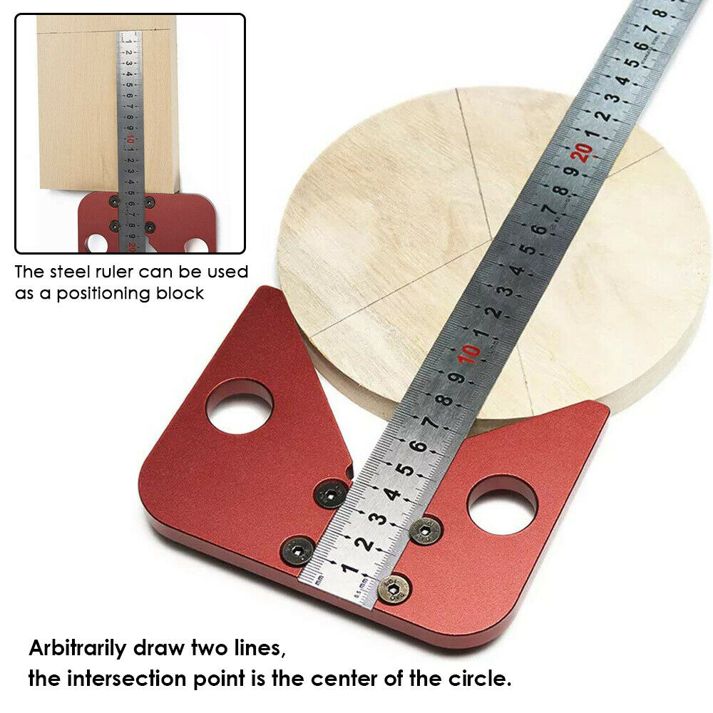 45 Degree Scriber Round Center Line Drawing Ruler Gauge Carpenter Layout Tools