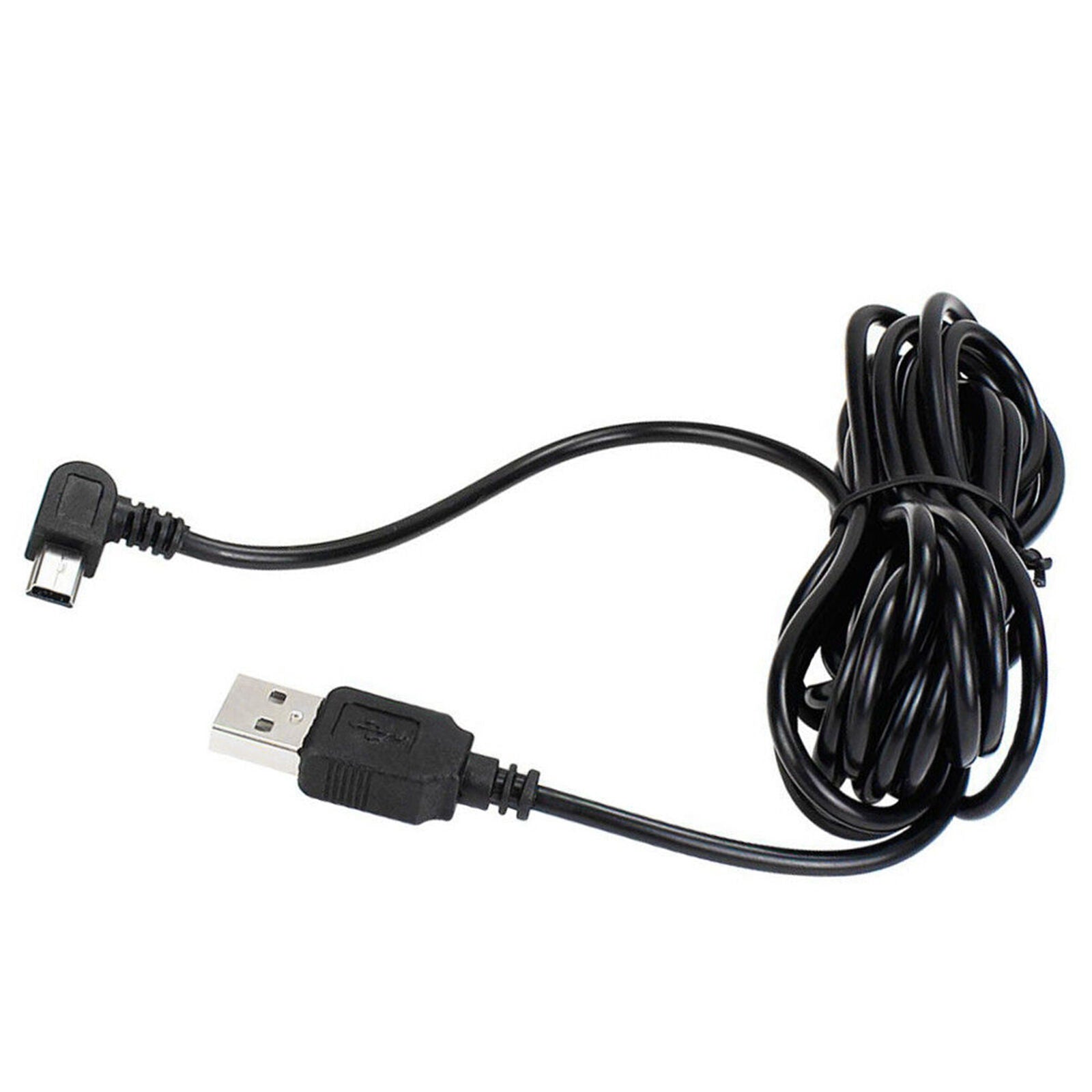 3.5M USB MINI 5Pin Right Angle Male to USB 2.0 A Male Plug Cable Lead Black Hot