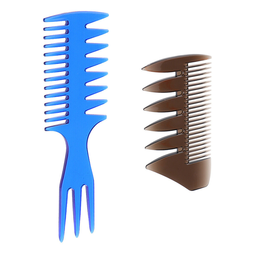 2pcs Men's Oil Hair Comb Brush For Hair