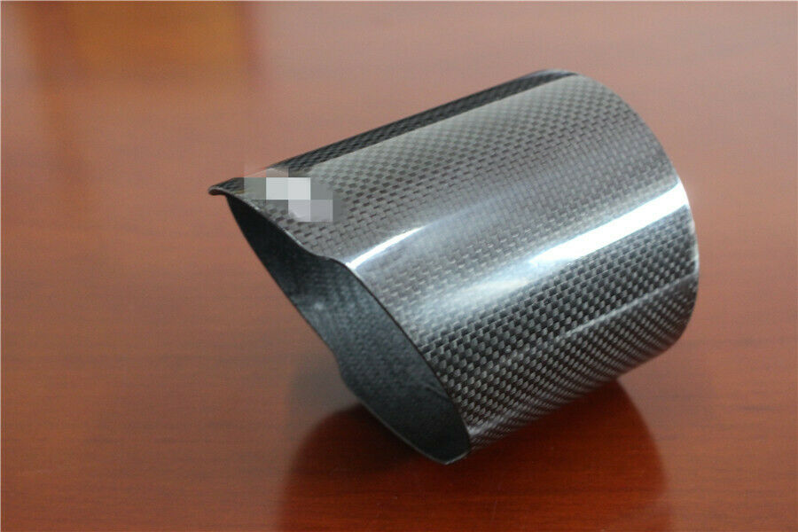 101mm Glossy Real Carbon Fiber Car Exhaust pipe Cover Exhaust Muffler Pipe Tip