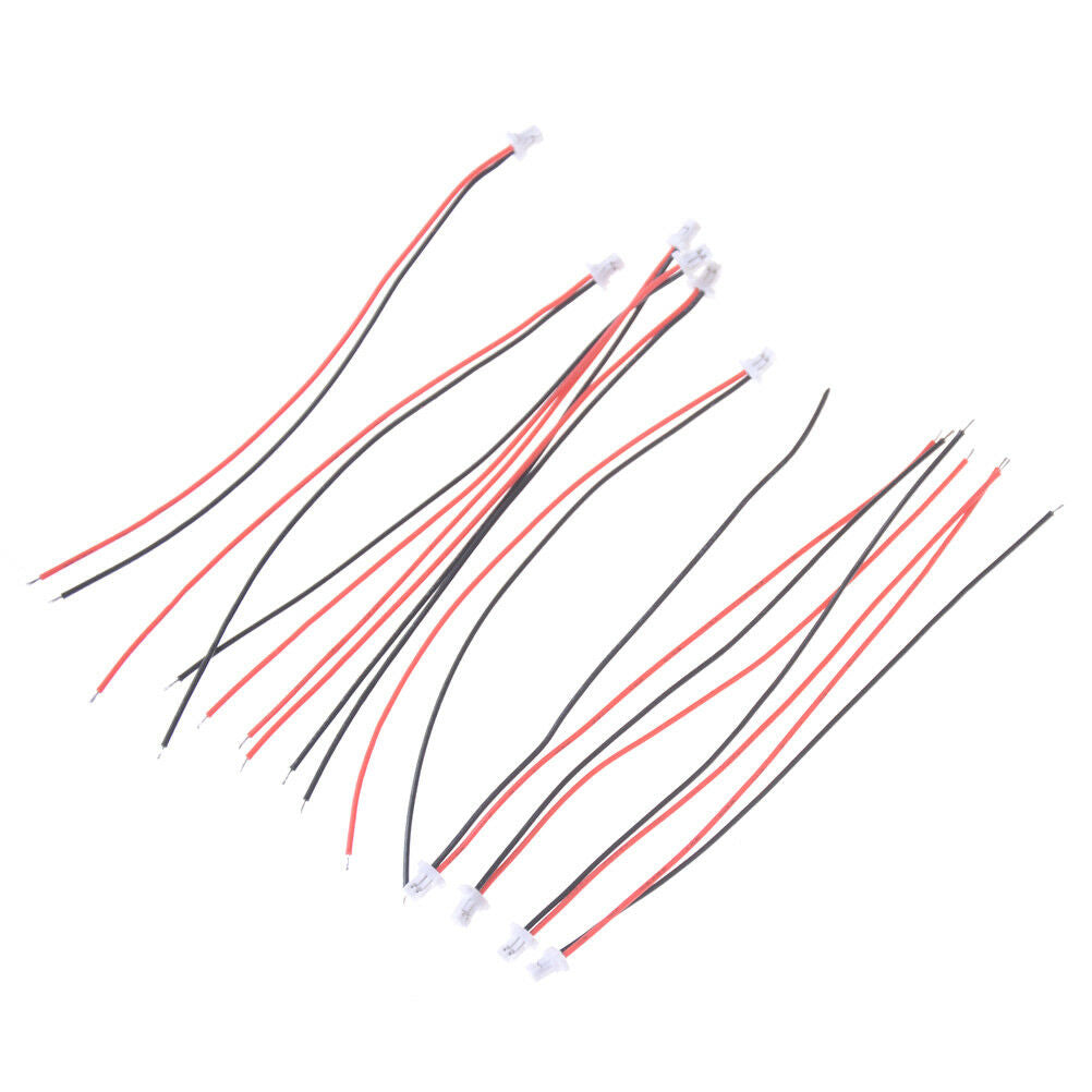 10x Mini Micro JST 1.0 SH 1.0mm 2-Pin Connector Plug With Wires Cables 100.l8