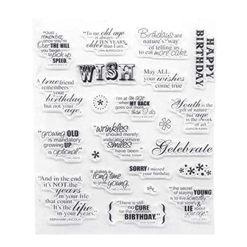 Wish Blessing Silicone Clear Seal Stamp DIY Scrapbooking Embossing Photo Album