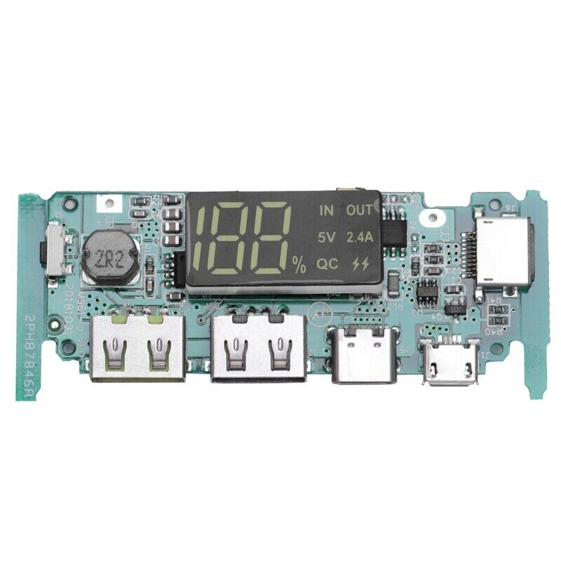 Boost 5V High Pass Qc3.0 Fast Charging Press Board With Digital Power Display B2