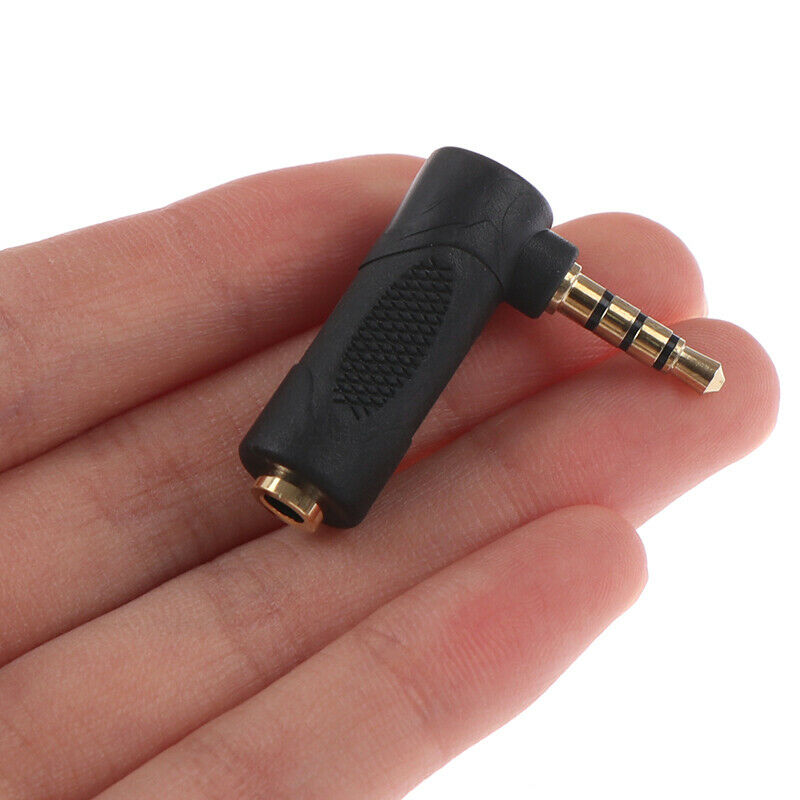 3.5MM Male To Female L Shape Adapter Audio Microphone Jack Stereo Plug Co.l8