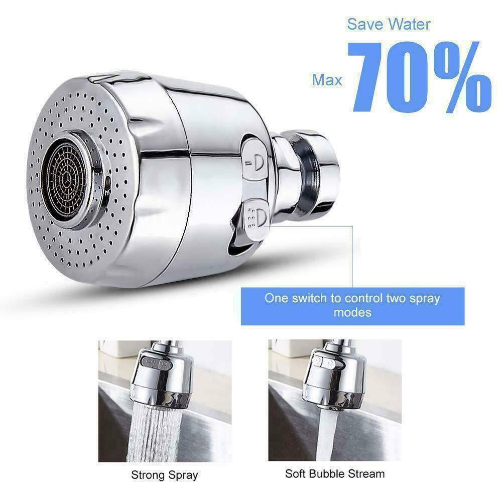 360° Flexible Nozzle Spout Water Saving Home Kitchen Sink Tap Faucet Extender ,