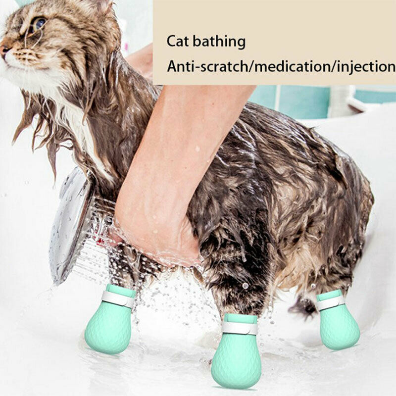 Anti-biting Bath Washing Cat Claw Cover Cut Nails Foot Cover Pet Paw ProtectBDA