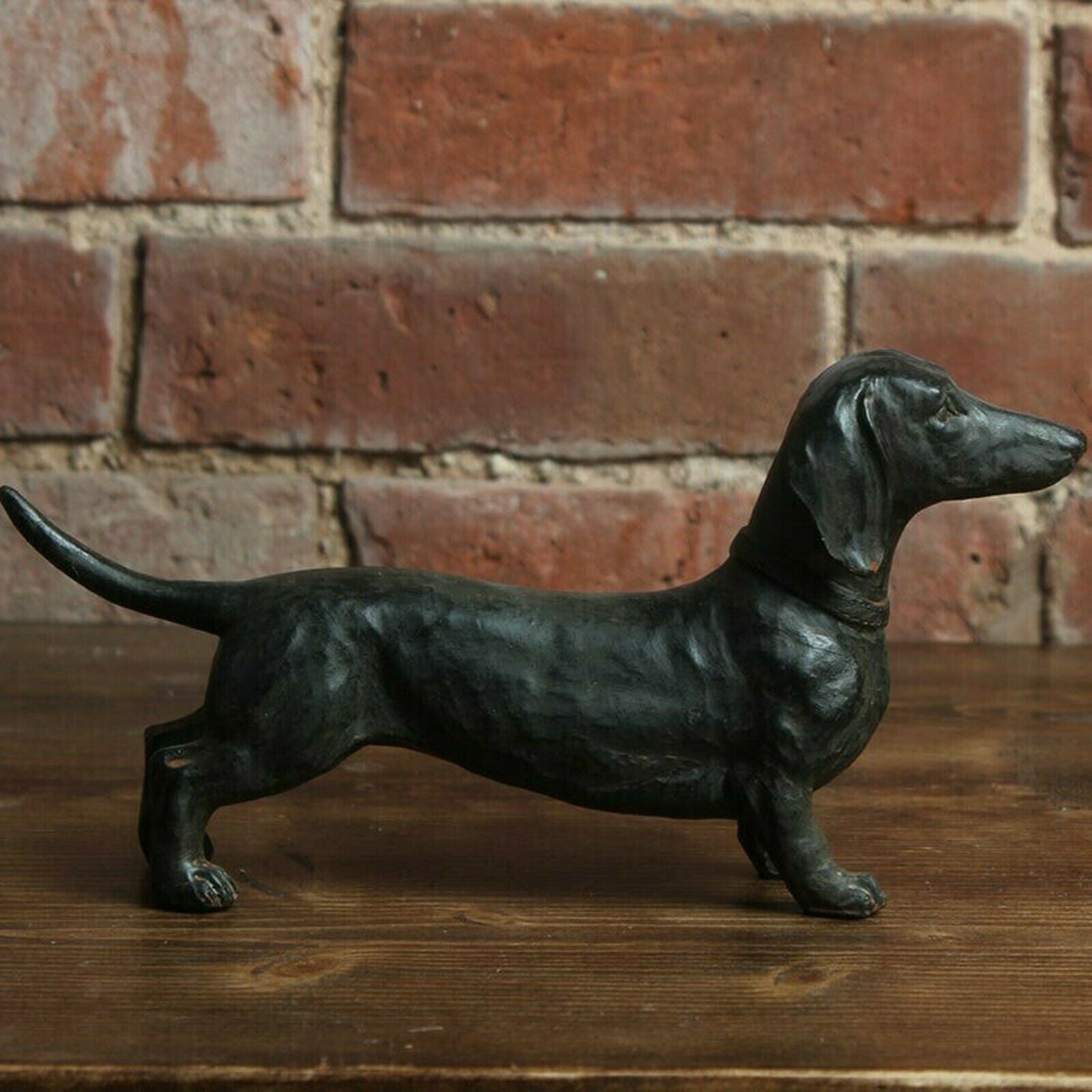 Black Dog Statue Home Accessories Garden Decor Ornaments Bookcase Crafts