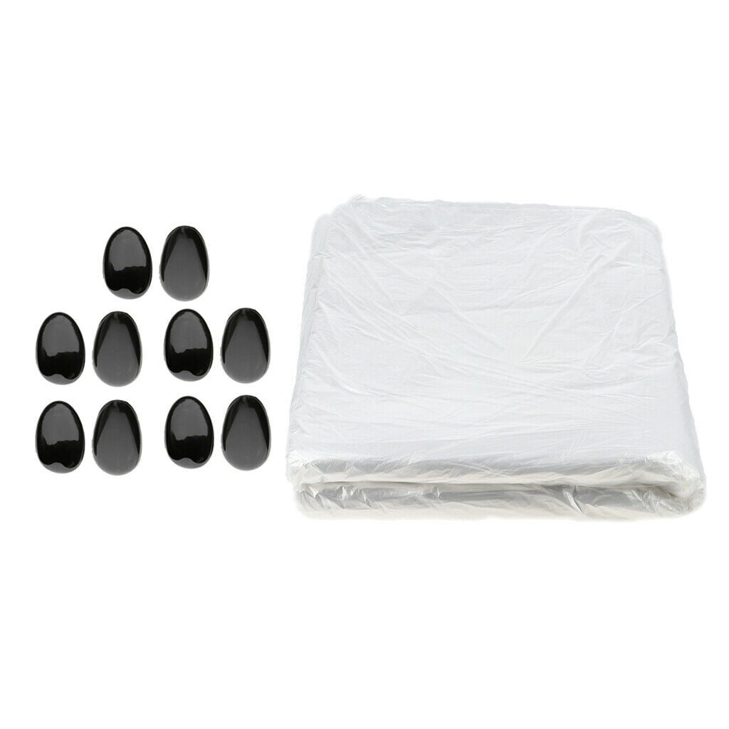 50x Transparent Hair Cutting Capes Hair Dyeing Gowns Apron With Ear Cover