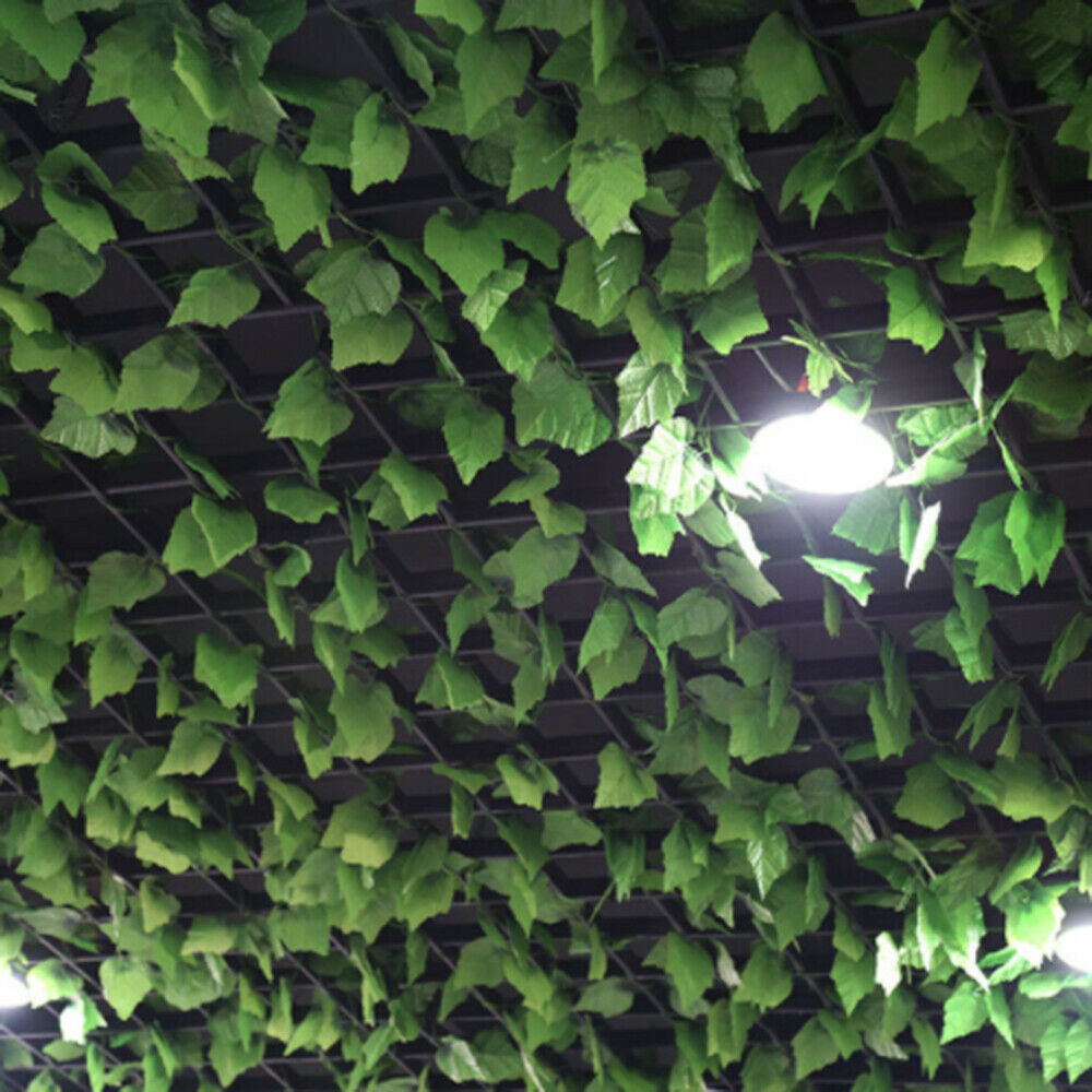 2pcs 220cm Simulation grape leaves Hanging Plants Home Kitchen Wall Decorations