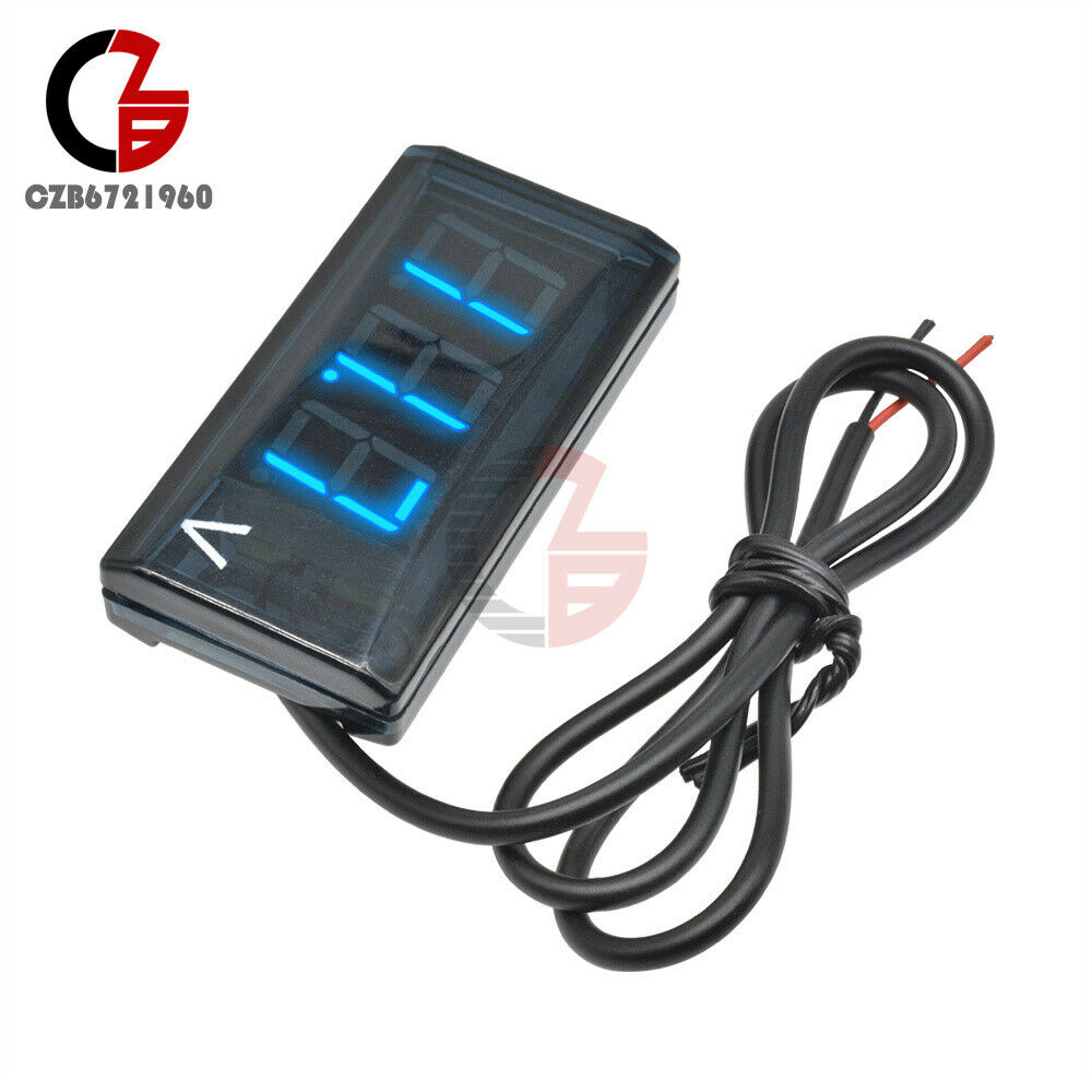 12V Gauge Panel Meter Digital LED Display Voltmeter Voltage For Car Motocycle