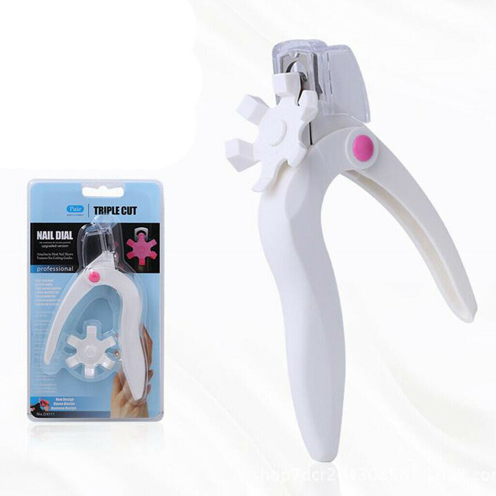Nail Art Clipper Cutter False Nail Tips French Manicure Tools - White