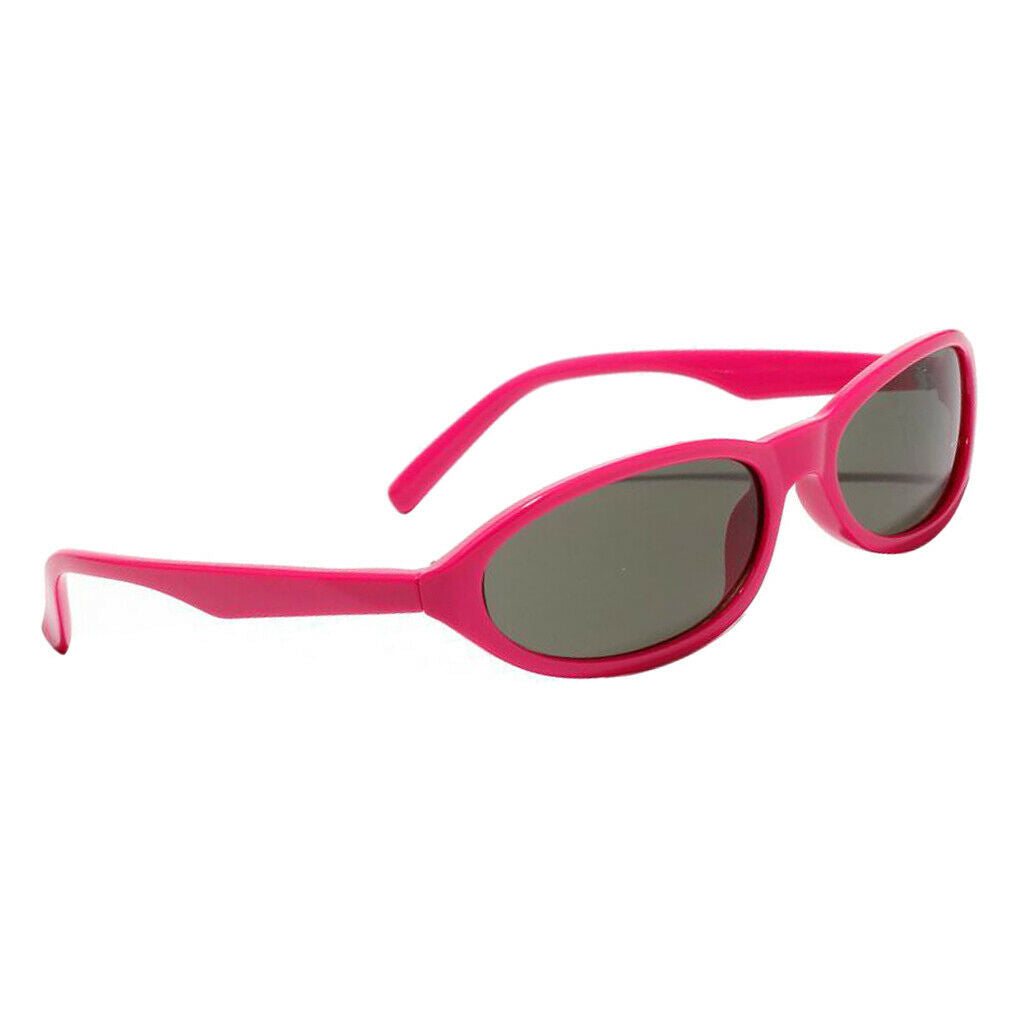UV400 Oval Small Cat Eye Sunglasses Cool Punk Goth Shades Rave Rose Red