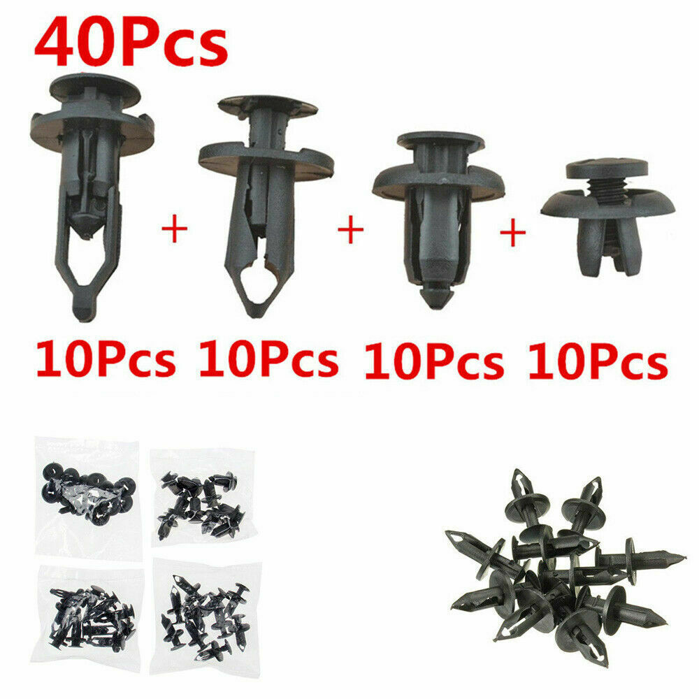 40pcs Car Plastic Trim Clips Fastener Set Push Retainer Door Panel Fender Rivets