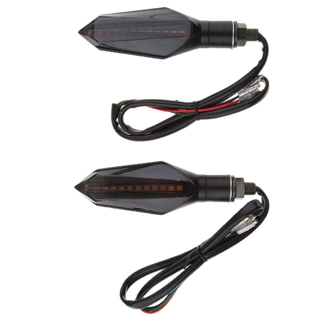 2pcs 12 LED Universal Motorcycle Turning Signal Lamp Flash Light Lamp Blue