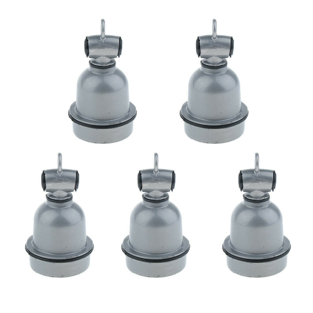 5Pcs E27 ES Ceramic Screw Lamp Holders for Heat Bulbs, Aluminium Shell