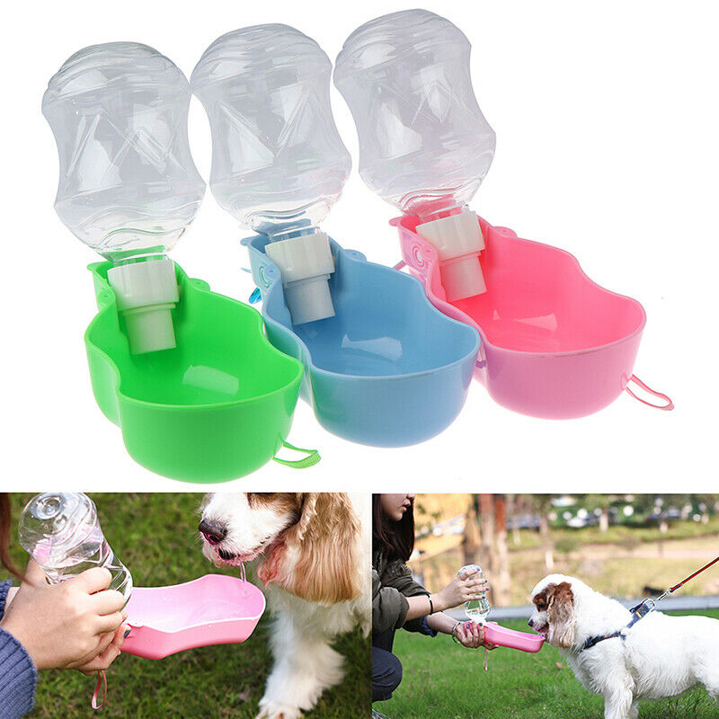 Pet Dog Water Bottle Travel Puppy Drinking Bowl Cup Outdoor Feeder Dispen.l8