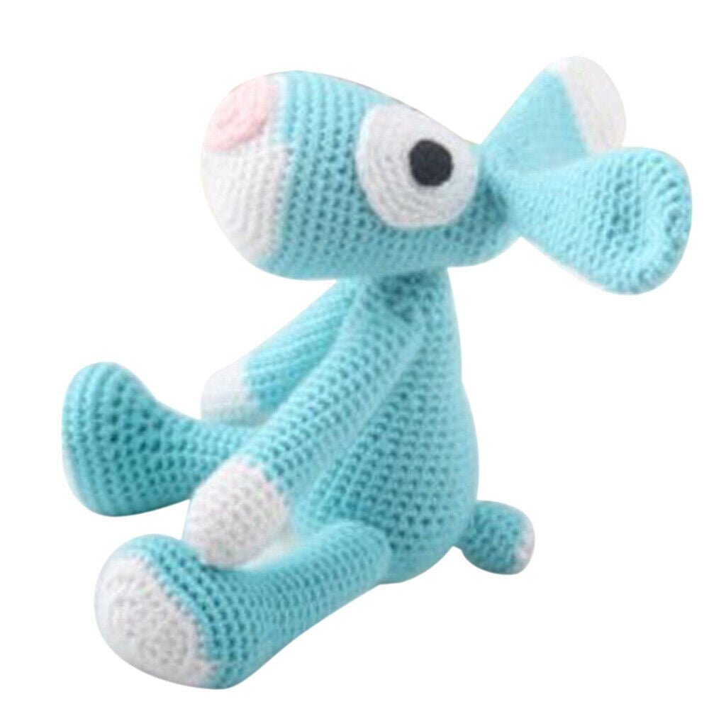 1 Set Animal Amigurumi Crochet Kit Blue Dog Materials Package Sewing Crafts
