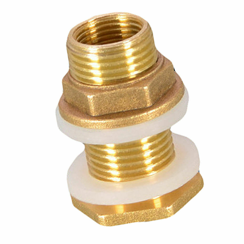 4x Solid Brass Water Tank Connector DN15 M1/2'' for Water Tanks Garden