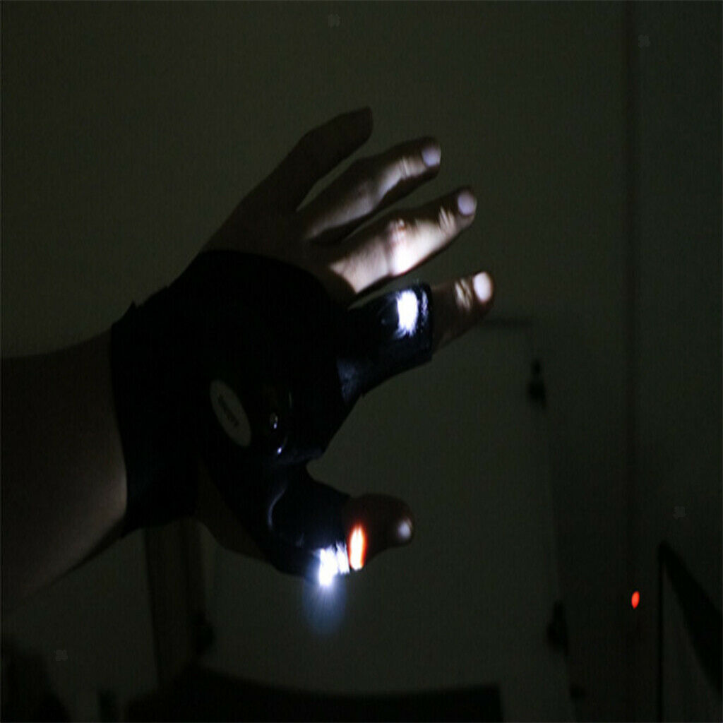 LED Flashlight Gloves Outdoor,Work Gloves with Light for Fishing, Camping and