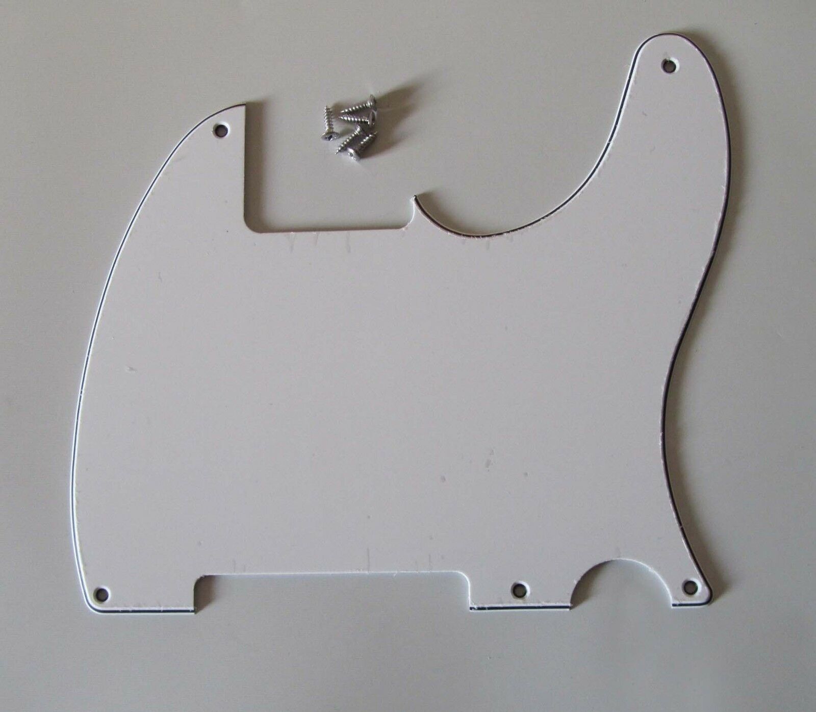5 Holes Tele/Telecaster Pickguard Scratch Plates for Esquire White 3 Ply