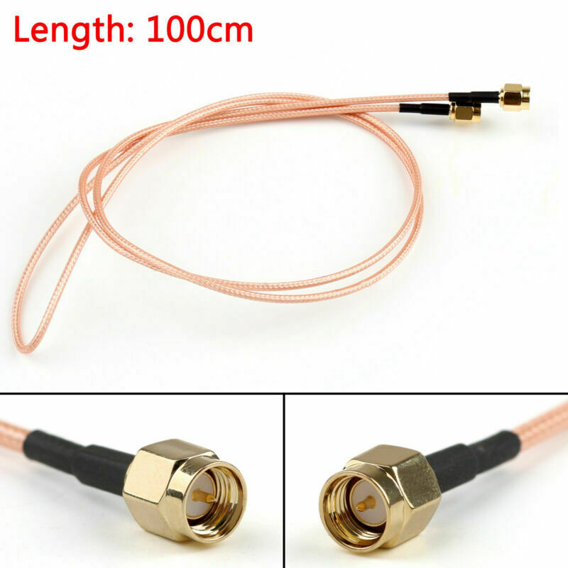 100cm RG316 Cable SMA Male Plug To SMA Male Plug Crimp Jumper Pigtail 3ft FPV