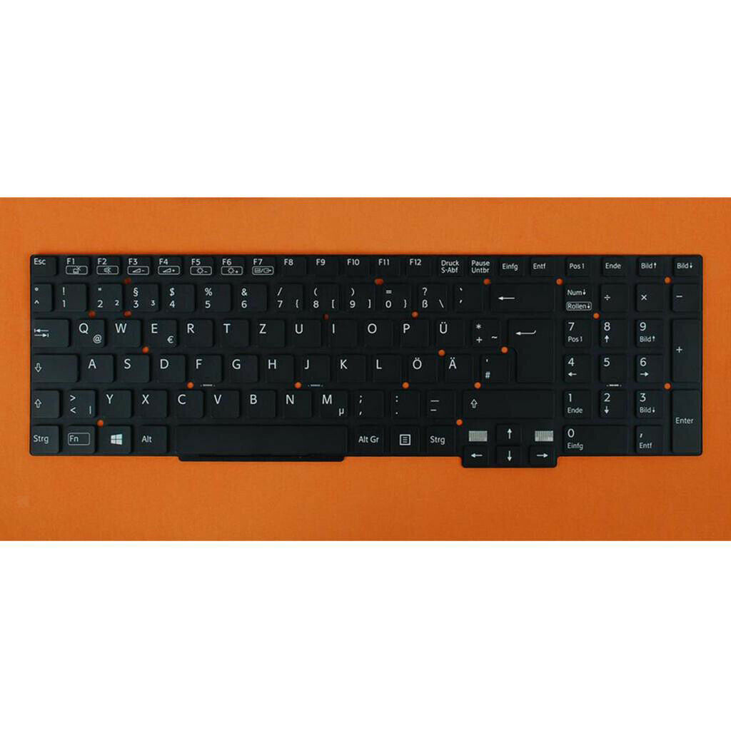 German Layout Keyobard w/ Backlit Black NO Frame for Sony Vaio svt15 Laptop