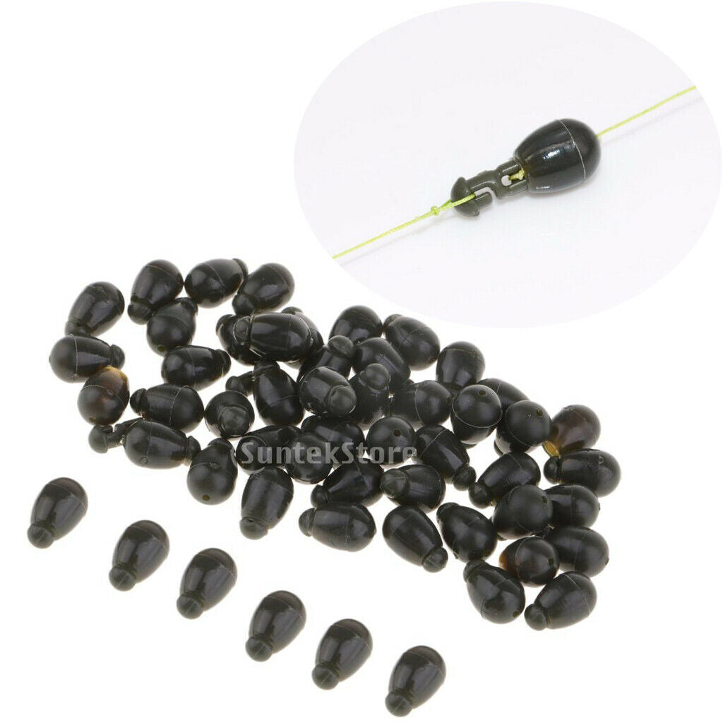 50pcs ABS Fishing Connectors Quick Change Beads for Hook Links Method Feeders