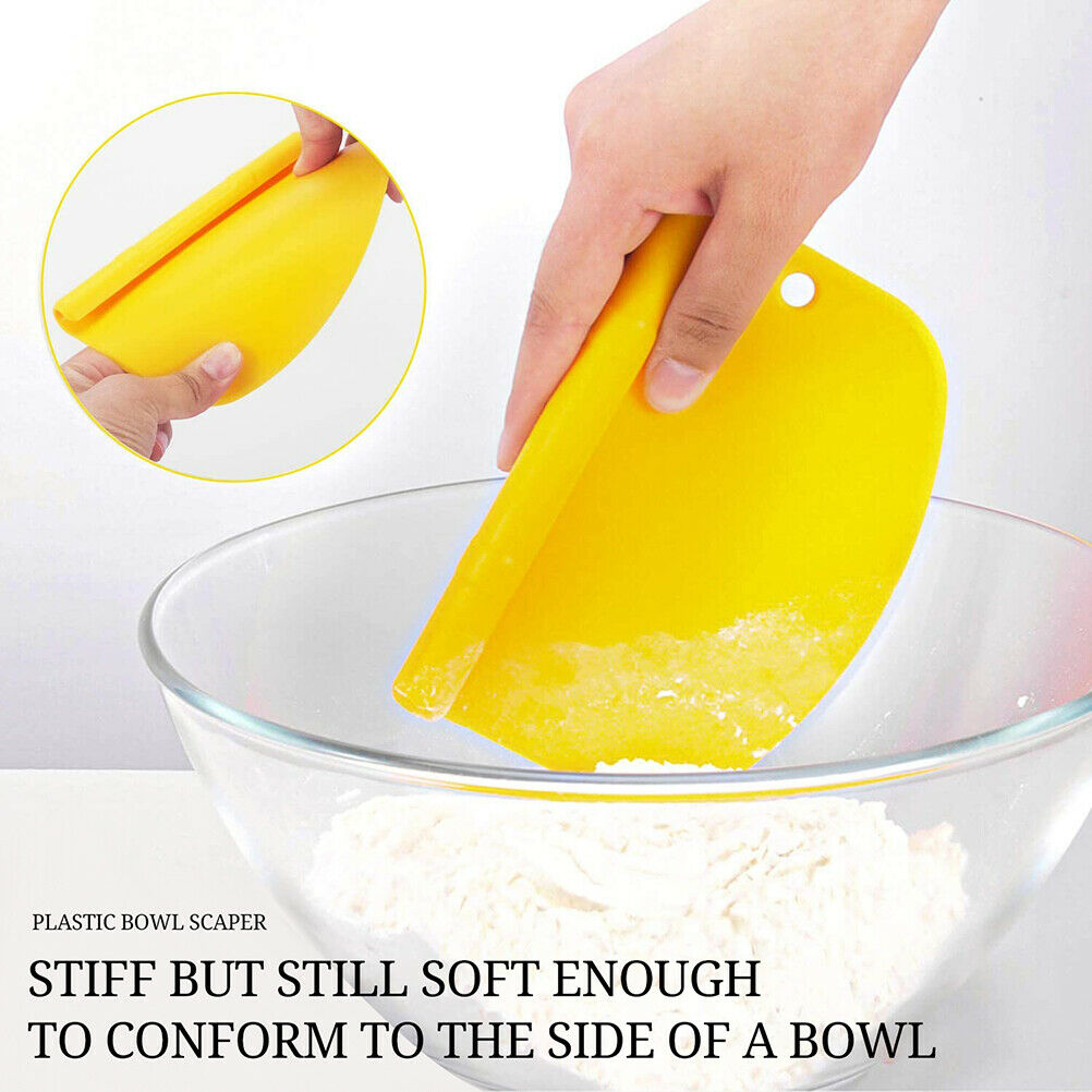 2 in 1 Bench Dough Scraper Set Bread Cake Baking Making Tools For Kitchen