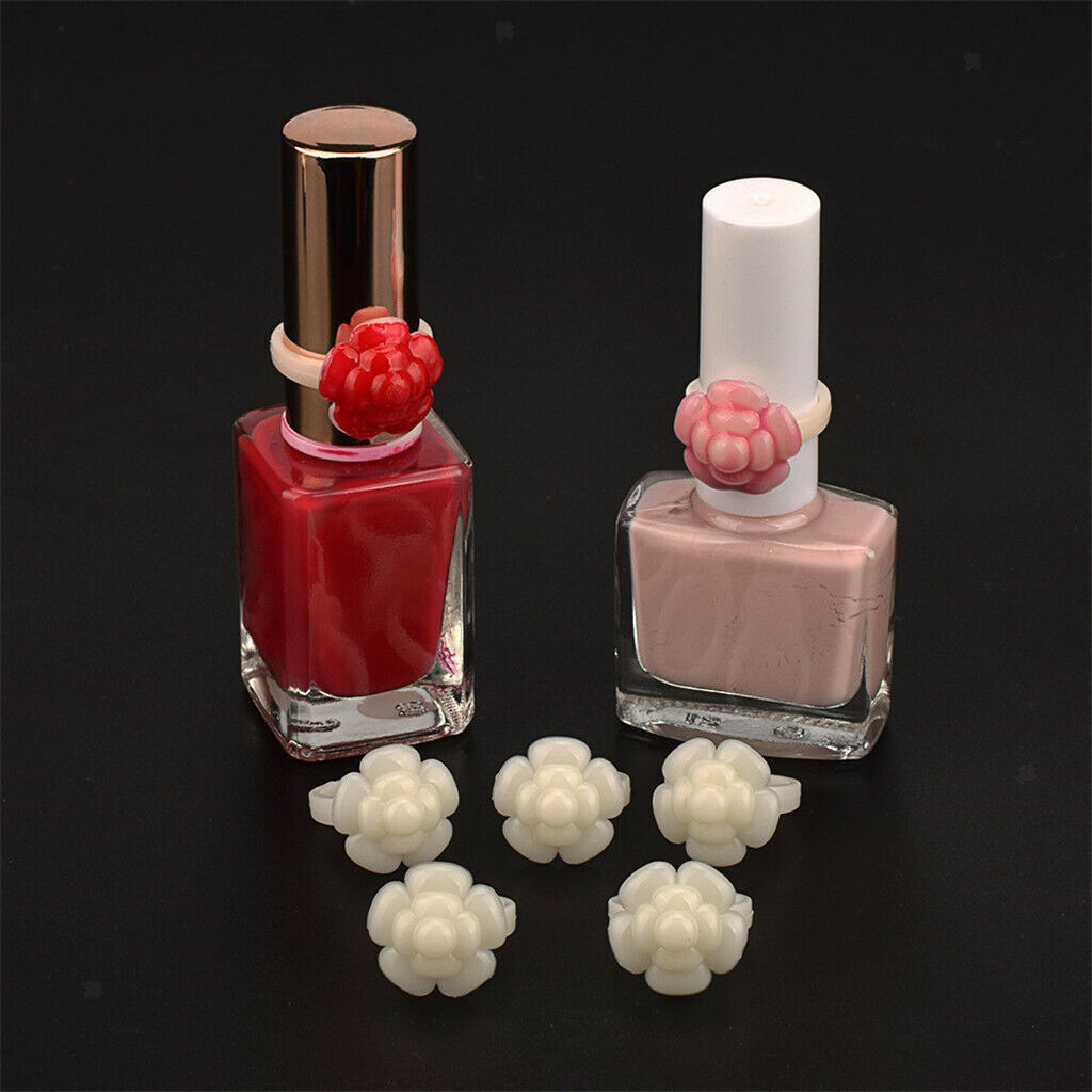 50 Pcs Polish UV Gel Color Pops Display Ring for Nail Art Color Chart White