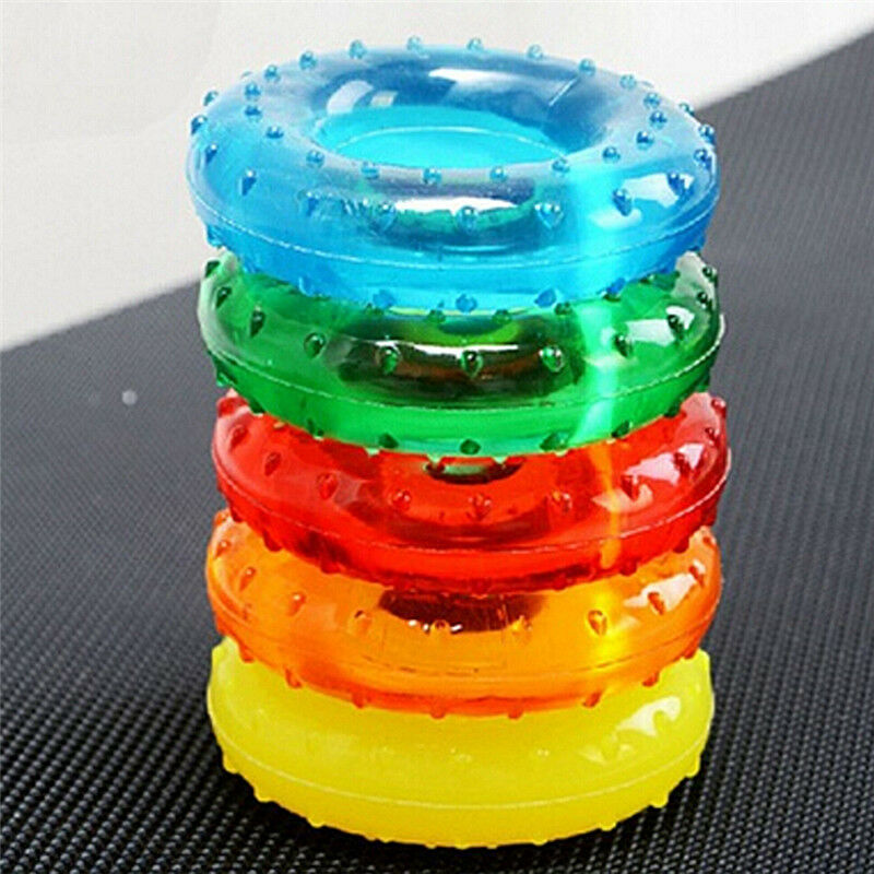 Silicone Finger Hand Grip Muscle Power Strength Training Rubber Ring Exerc-DD