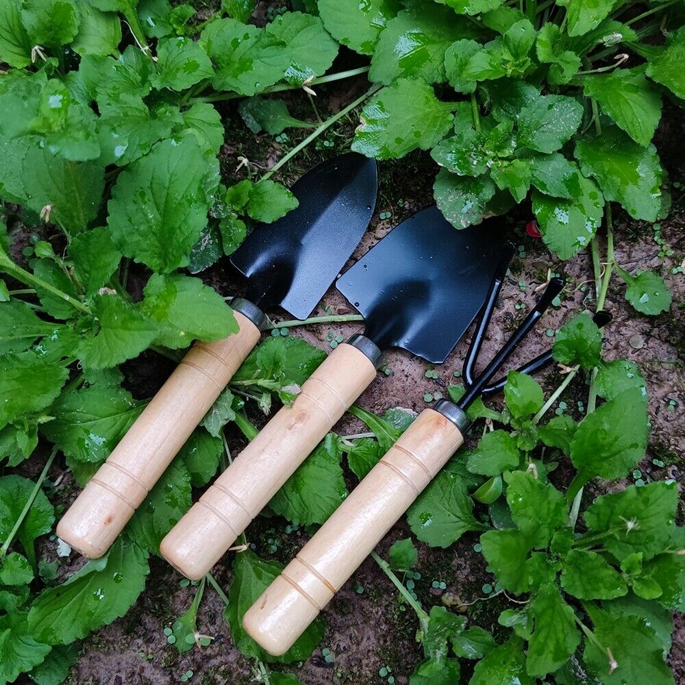 3x Mini Gardening Hand Tool Set Cultivator Fork Trowel Kit Garden Tools Set