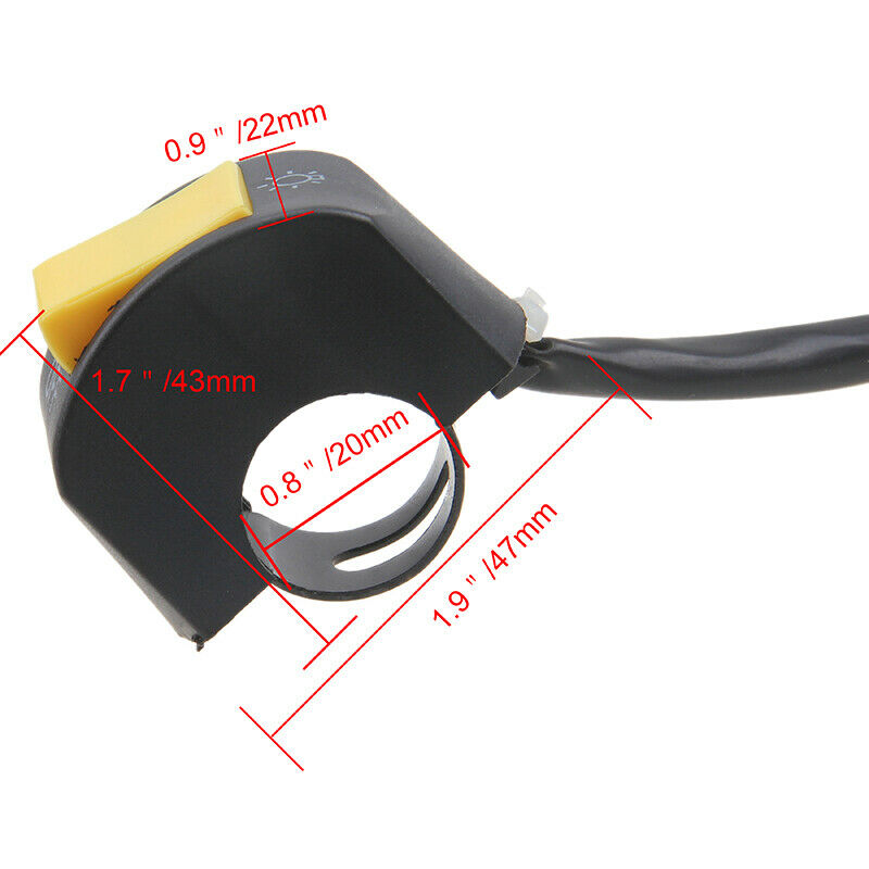 Plastic Waterproof Light Switch On-Off Protect Universal For Motorcycle ATVS