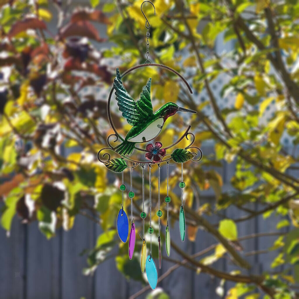 Hummingbird Metal Wind Chimes for Home Garden Outdoor Craft Gift Decoration