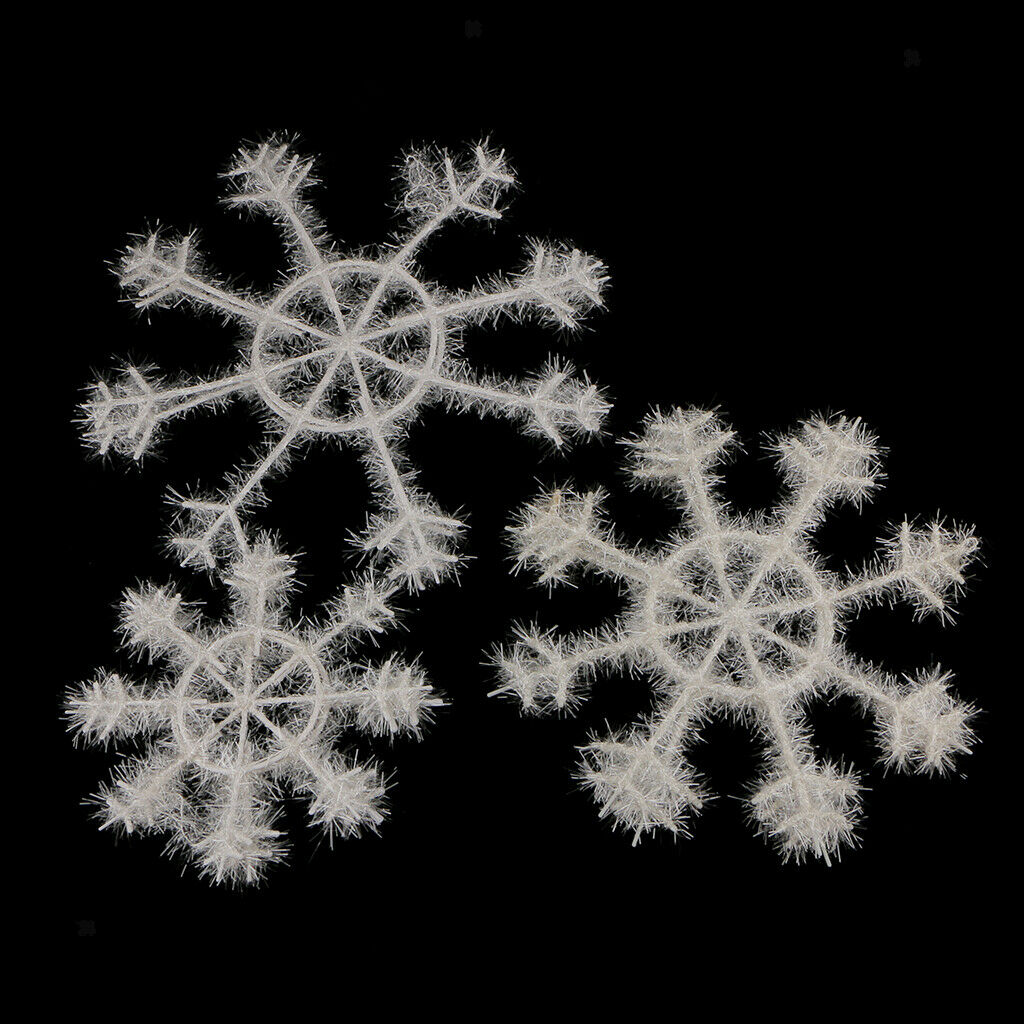 Classic Snowflake White Ornaments Christmas Tree Festival Home Party Decor