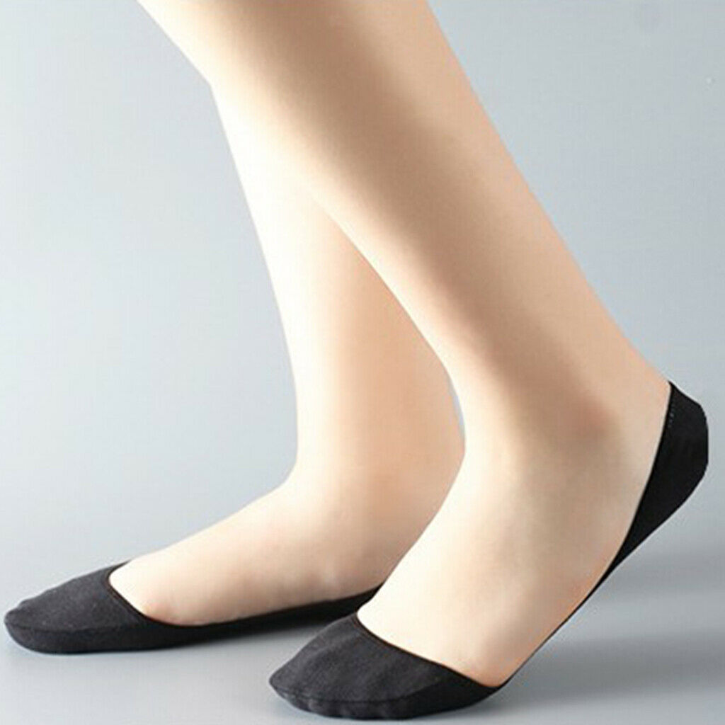 1Pair Fashion Ladies No Show Hidden Solid Ultrathin Flats Boat Socks Black