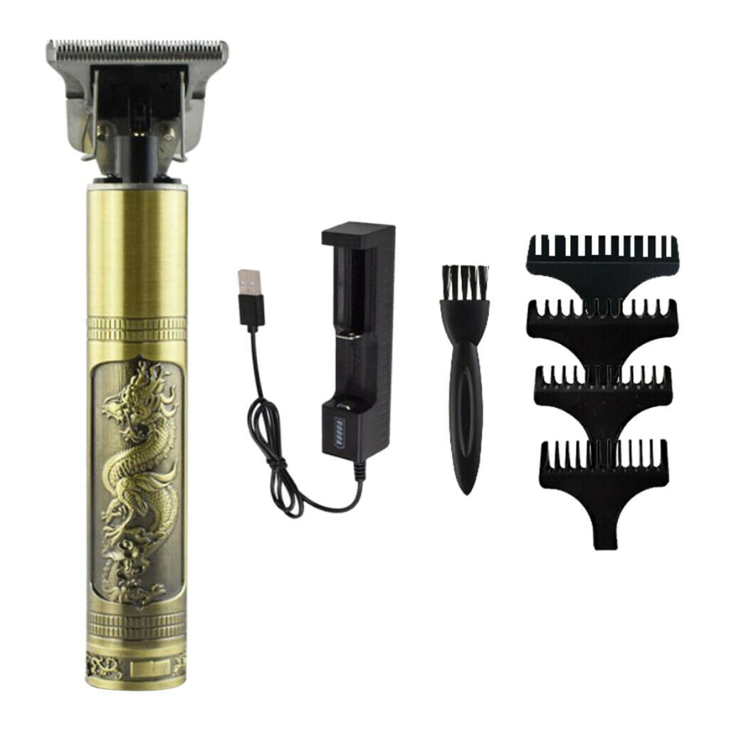 Electric Trimmer Boys Men's Clipper & Gown Kit T Outliner for Oil Head Home