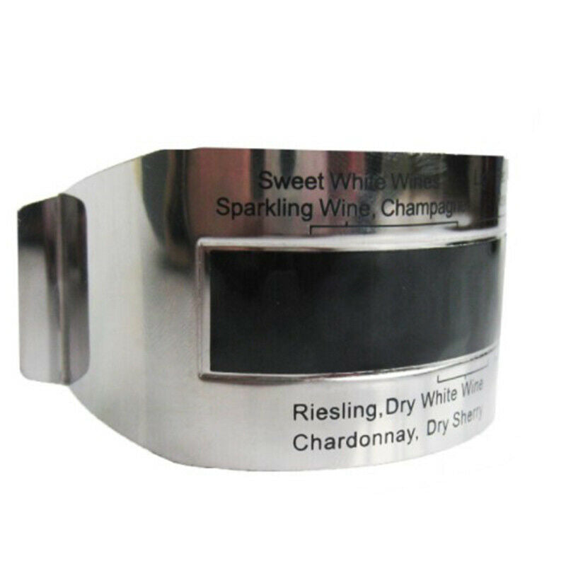 1pc Stainless Steel Bottle Wine Thermometer LCD Display Checker Bracel.l8