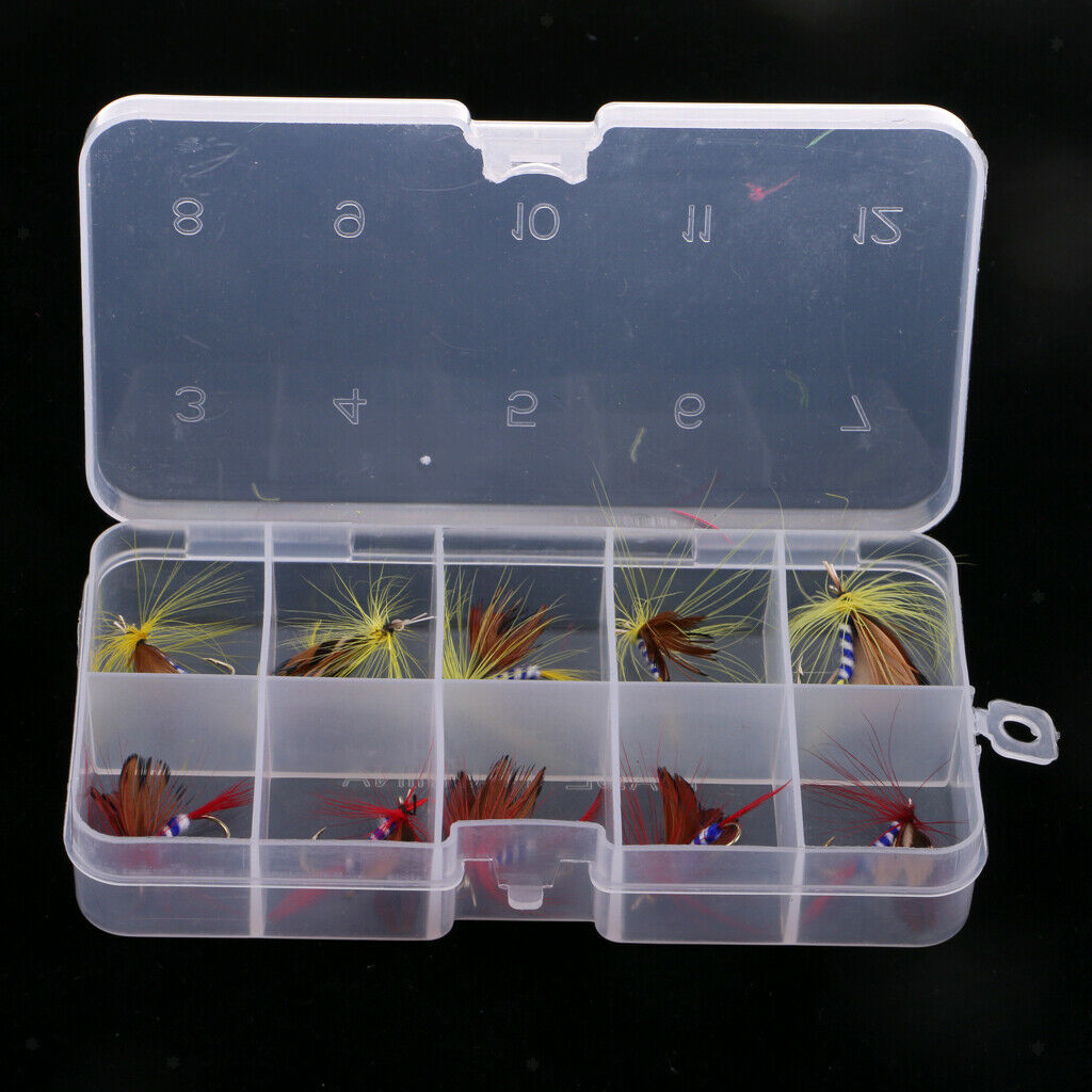 10Pcs Artificial Nymph Flies Bees Insects Flies Fly Fishing Flies Assortment