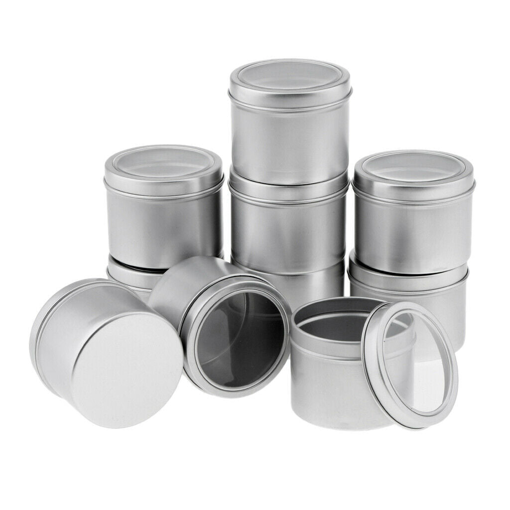 10pcs 100G Round Empty Aluminum Metal Tin Mini Jar Containers for Beauty Make Up