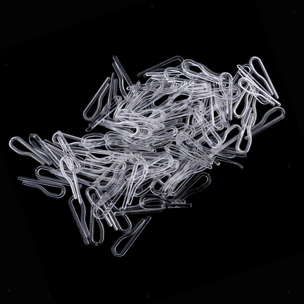 100x Clear Shirt Clips Clothing Plastic Collar Packing Peg Blouse Skirt Clip